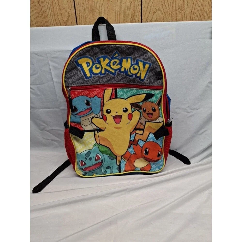 Pokemon Backpack, Pikachu, Eevee, Charmander And Bulbasaur Bioworld